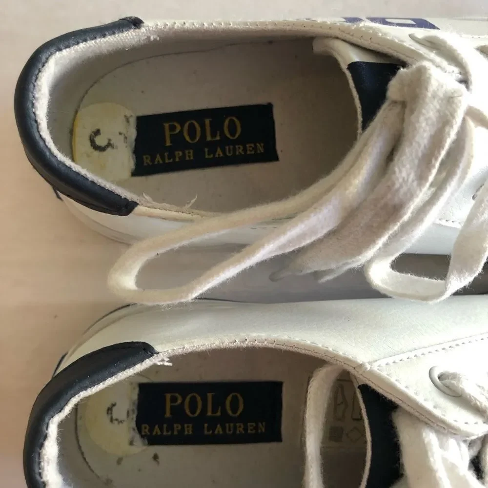 POLO by Ralph Lauren Kids white Leather Sneakers 3